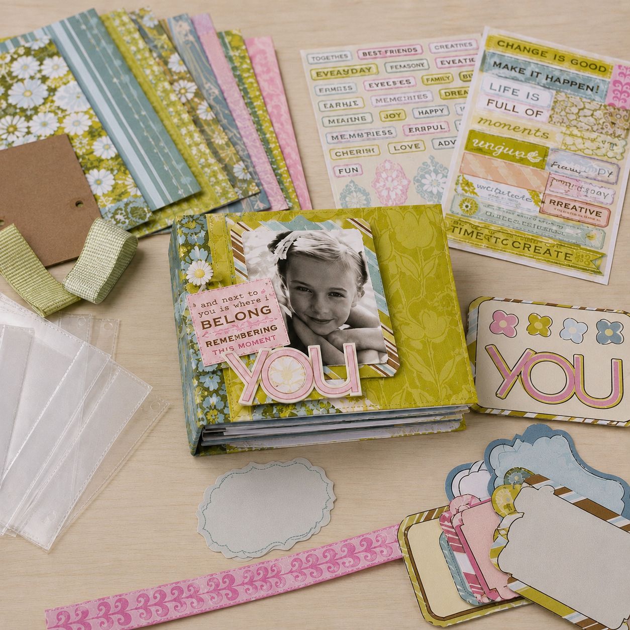 Sola Mini Album Book Scrapbooking Kit