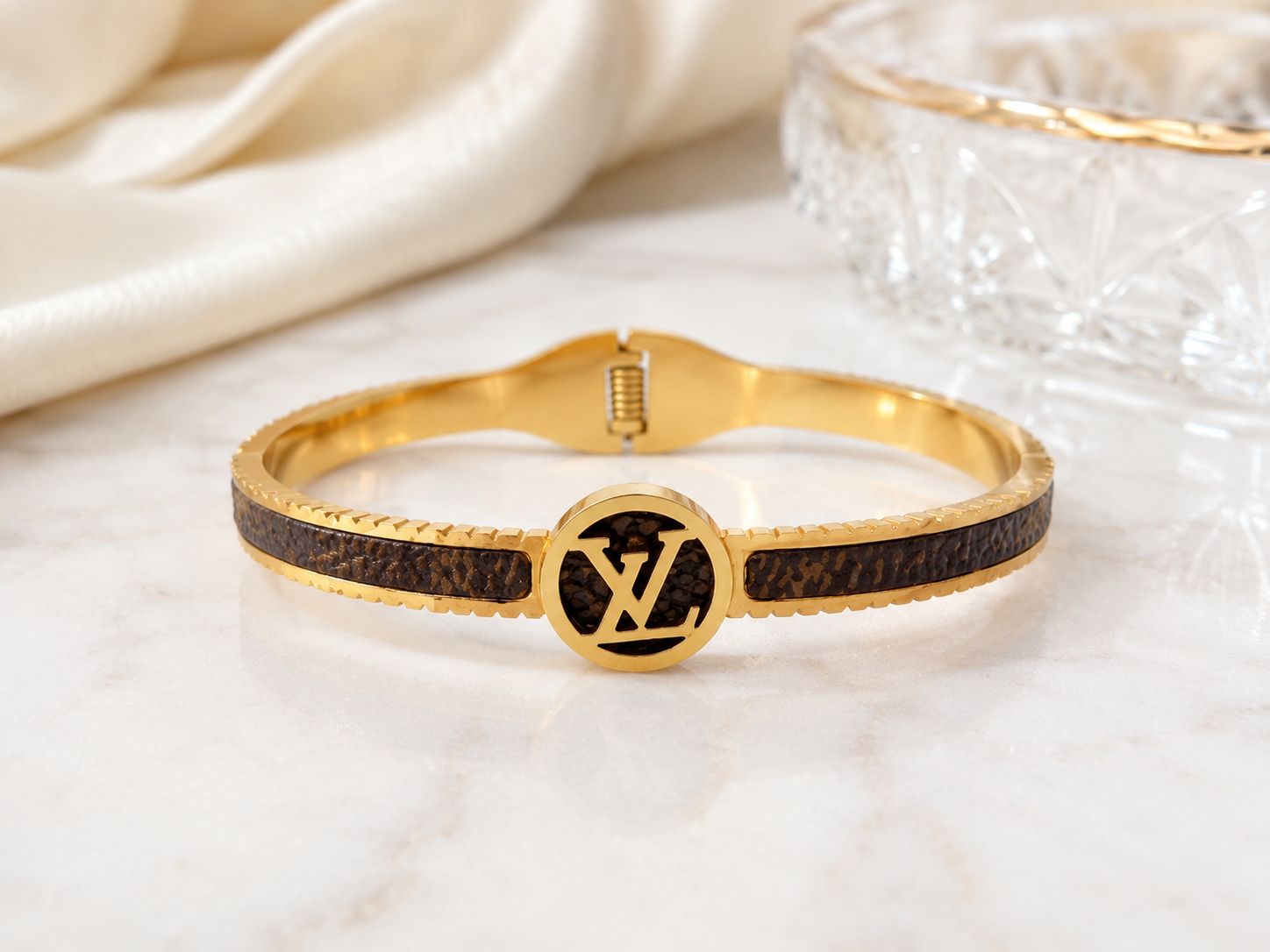 Luxe Monogram Cuff Bracelet