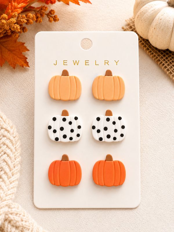 Pumpkin Patch Trio Stud Earrings