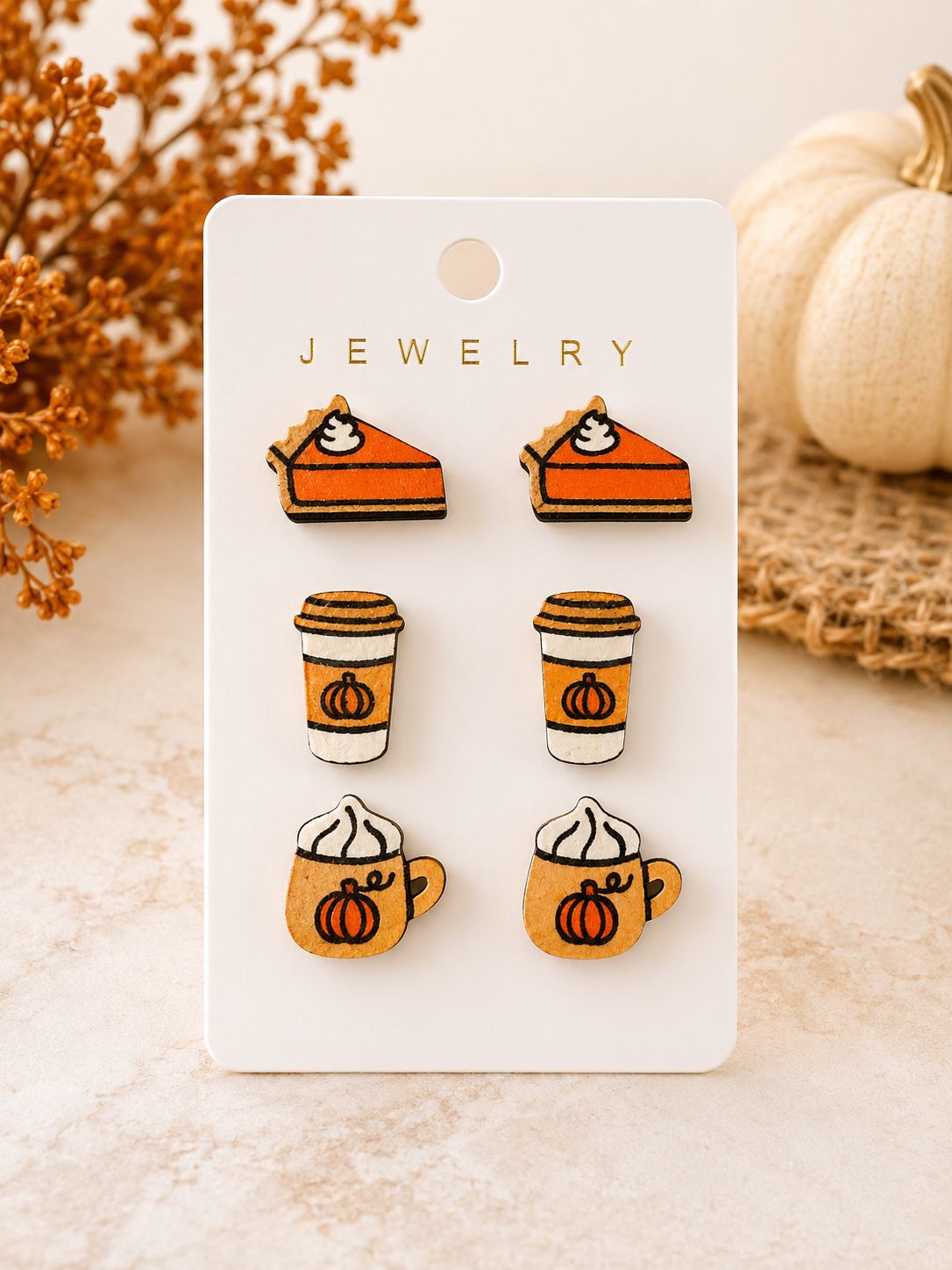 Pumpkin Spice &amp; Everything Nice Earring Trio