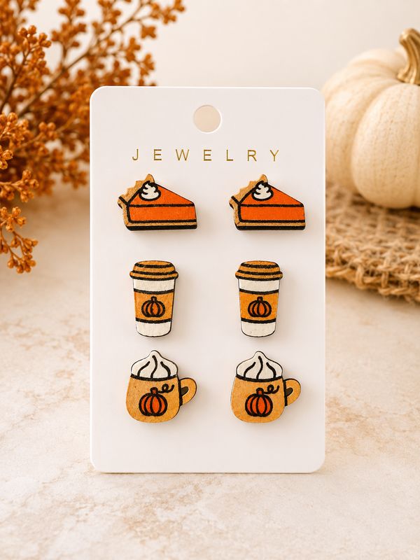 Pumpkin Spice &amp; Everything Nice Earring Trio