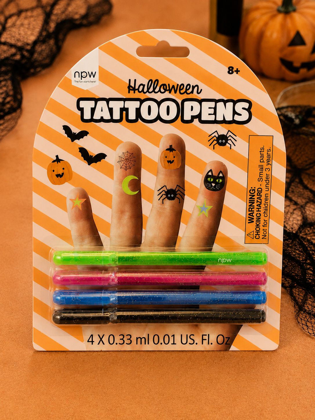 Sparkle Halloween Tattoo Pens
