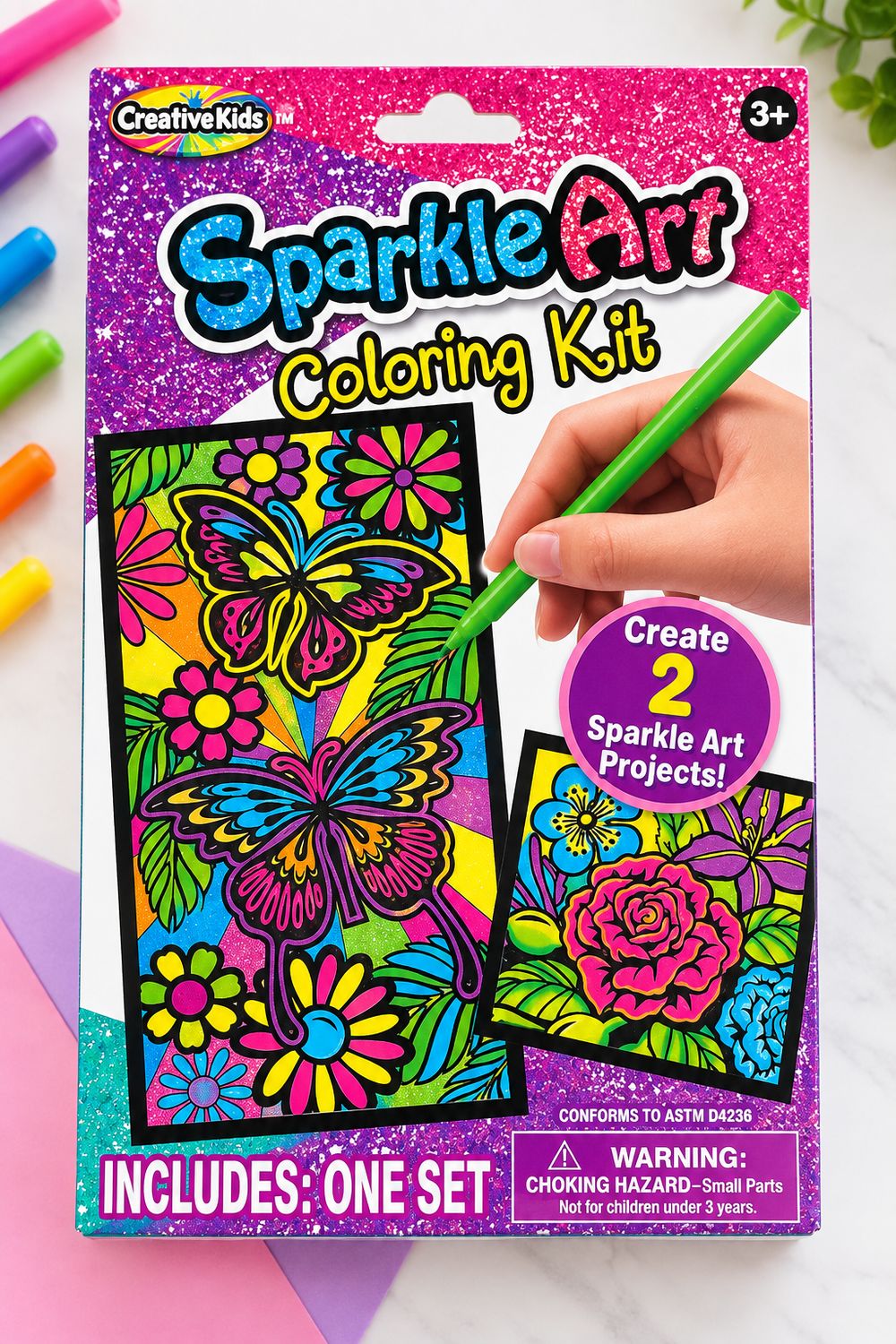 Butterfly Garden Sparkle Art Coloring Kit