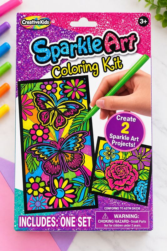 Butterfly Garden Sparkle Art Coloring Kit