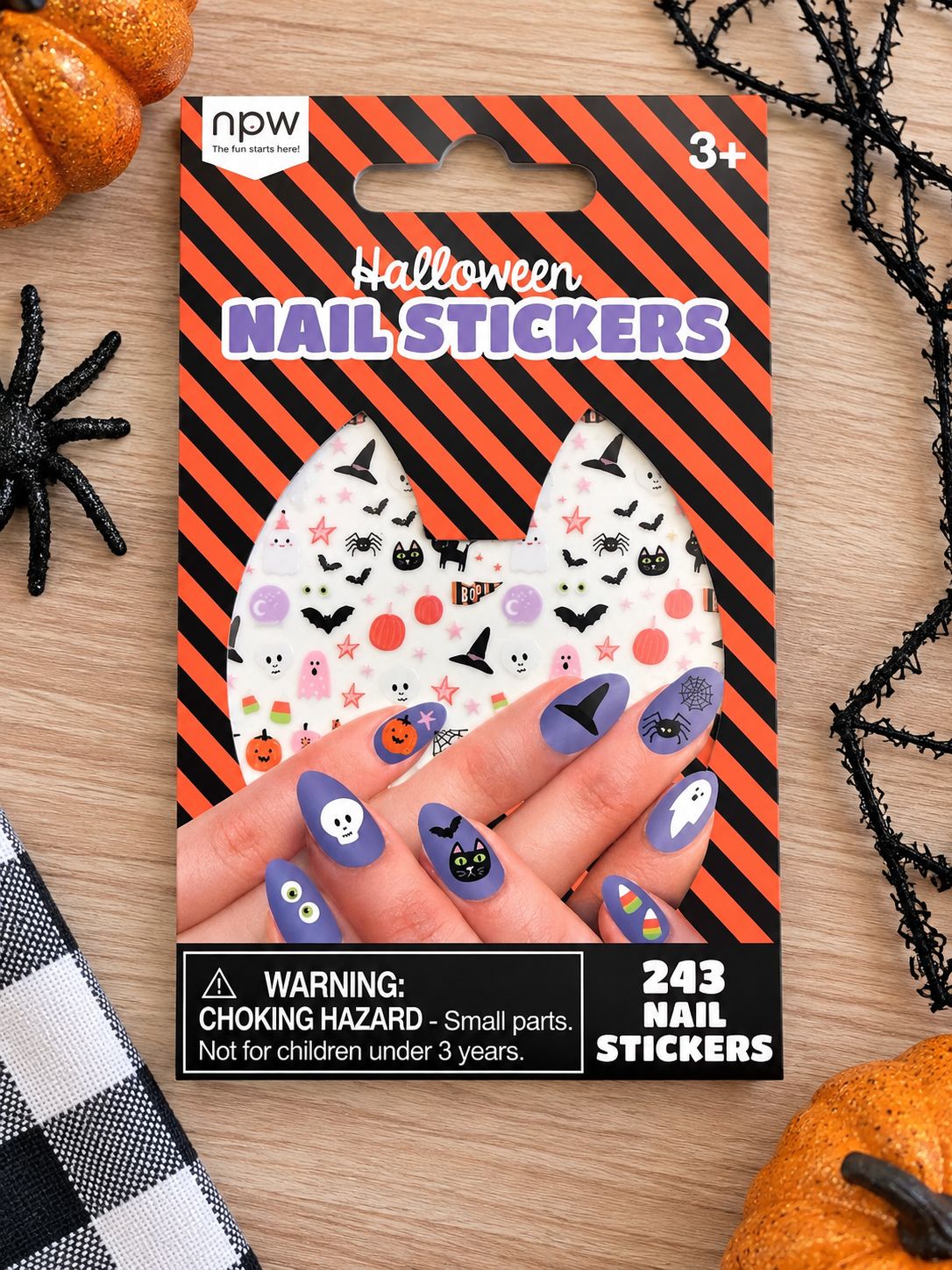 Halloween Nail Stickers 243-Piece Spooky Nail Art Set