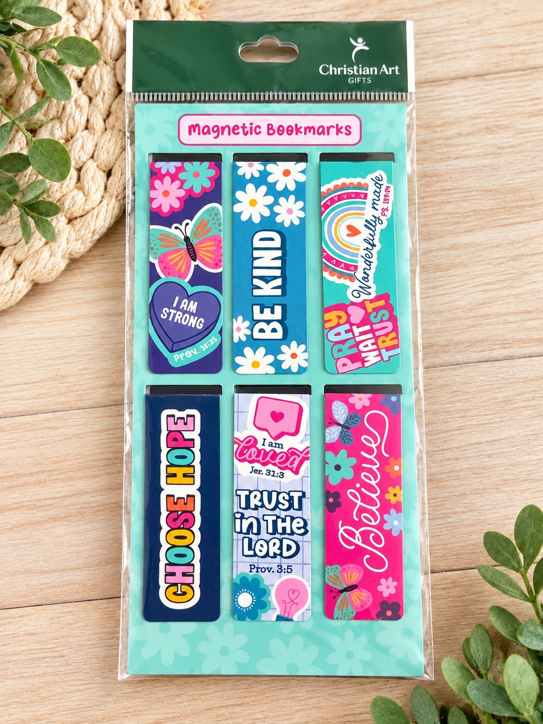 Faith &amp; Encouragement Magnetic Bookmark Set – 6 Pack