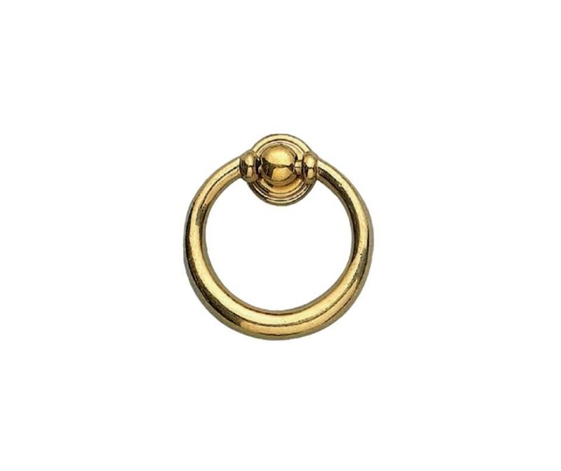 Anello alzacoperchio in zama finitura ottone lucido Anello alzacoperchio in zama finitura ottone lucido