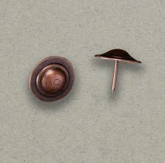 Bulletta ferma targhe Cappello del prete finitura rame Bulletta ferma targhe Cappello del prete finitura rame