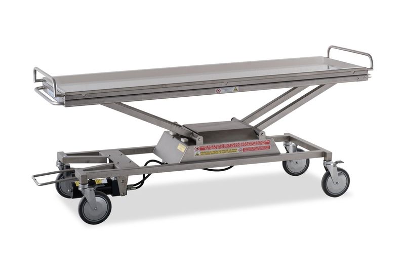 Carrello trasporto salme ad altezza variabile inclinabile Carrello trasporto salme ad altezza variabile inclinabile