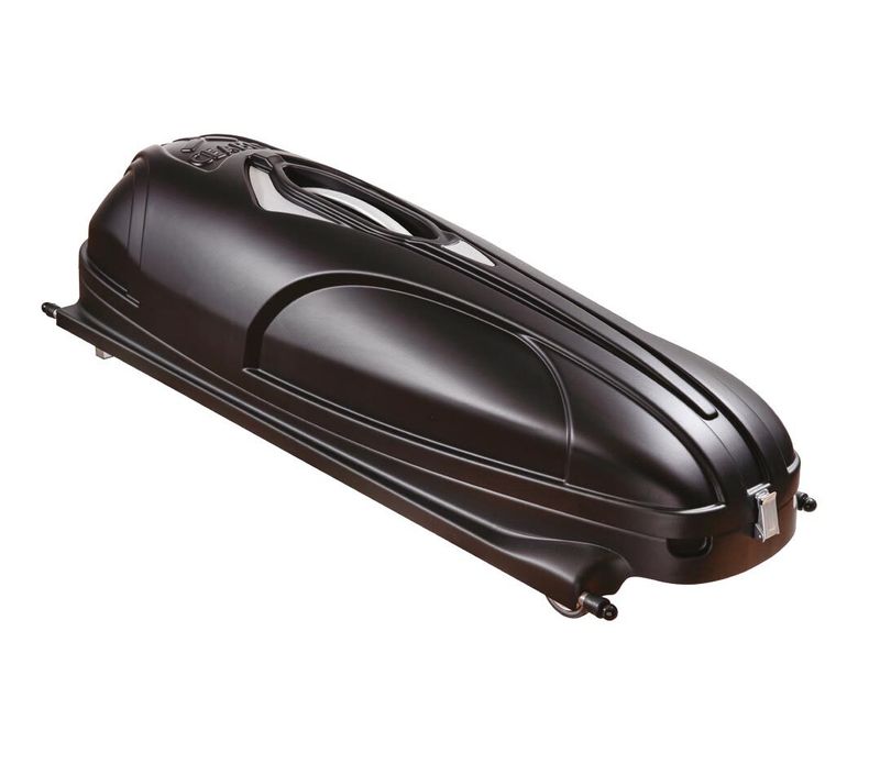 Cassone in ABS per recupero salme nero con inserti satinati Cassone in ABS per recupero salme nero con inserti satinati