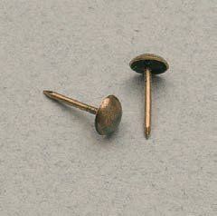 Chiodo ferma targhe in acciaio finitura ottone anticato Chiodo ferma targhe in acciaio finitura ottone anticato