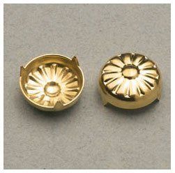 Coprivite margherita in acciaio finitura ottone lucido