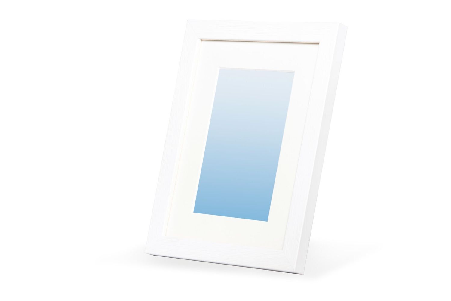 Cornice in legno bianco