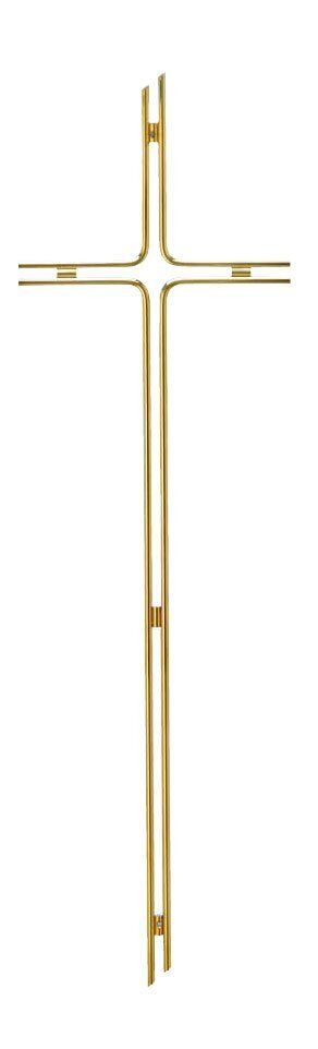 Croce in ottone per cofani sezione a doppio filo accoppiato con distanziatore centrale Croce in ottone per cofani sezione a doppio filo accoppiato con distanziatore centrale