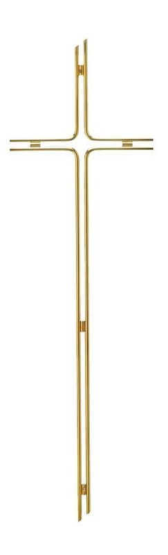 Croce in ottone per cofani sezione a doppio filo accoppiato con distanziatore centrale Croce in ottone per cofani sezione a doppio filo accoppiato con distanziatore centrale