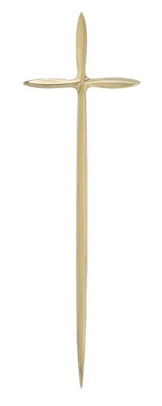 Croce in zama per cofani linea 325 finitura in ottone lucido Croce in zama per cofani linea 325 finitura in ottone lucido