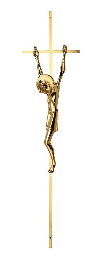 Croce in zama per cofani linea 330 finitura ottone lucido Croce in zama per cofani linea 330 finitura ottone lucido