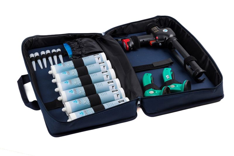 Kit completo Saldarapido Plus con applicatore a batteria Kit completo Saldarapido Plus con applicatore a batteria