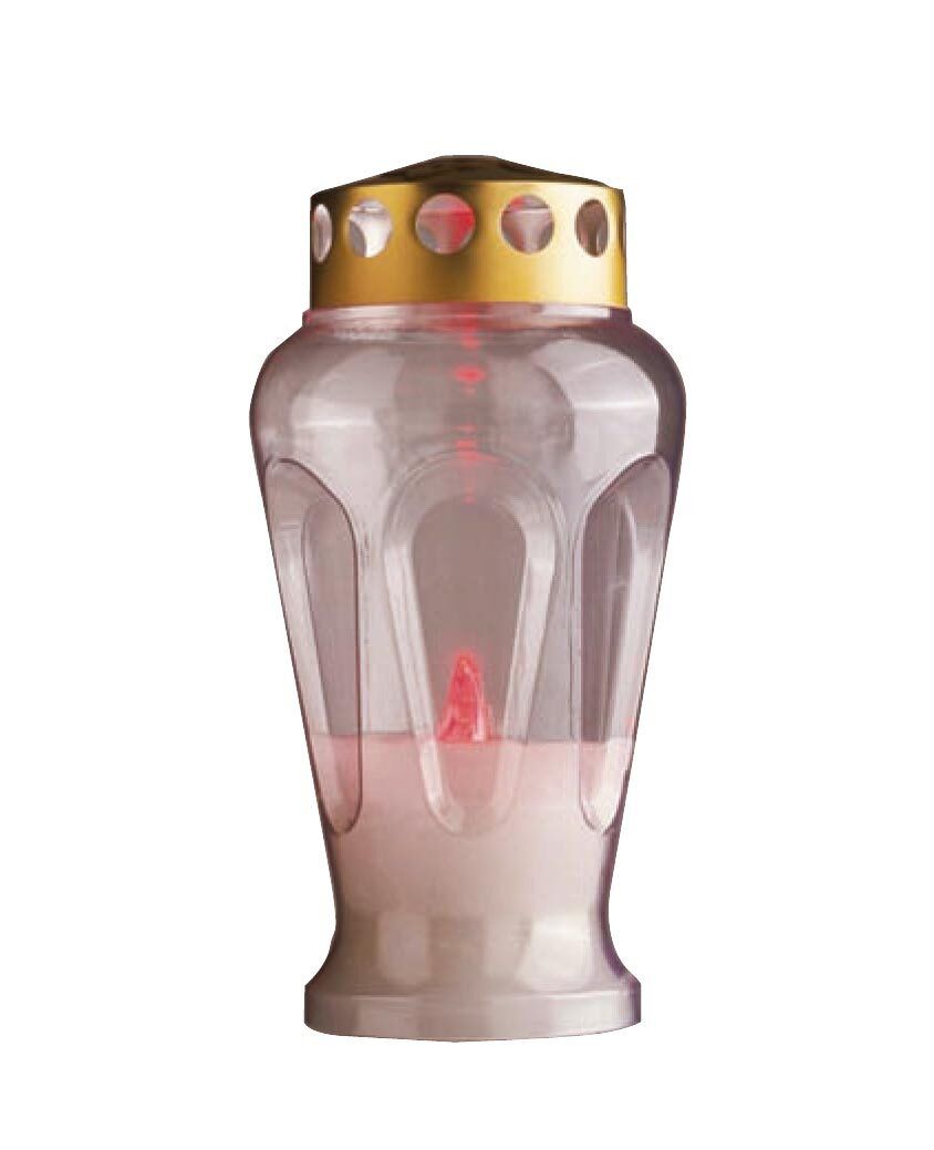 Lumino bianco ad anfora con luce intermittente