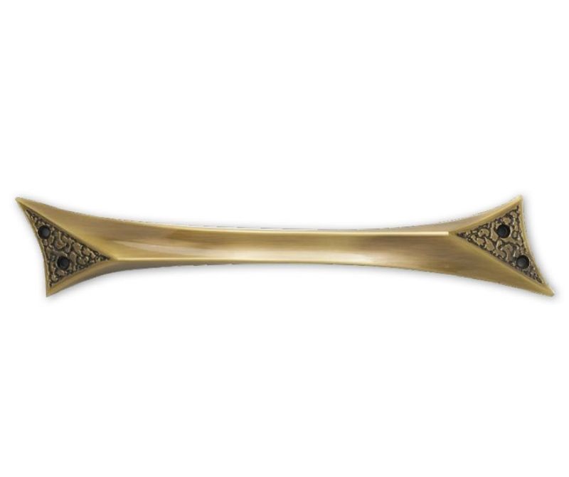 Maniglia di zama a ponte Dokos finitura ottone anticato Maniglia di zama a ponte Dokos finitura ottone anticato