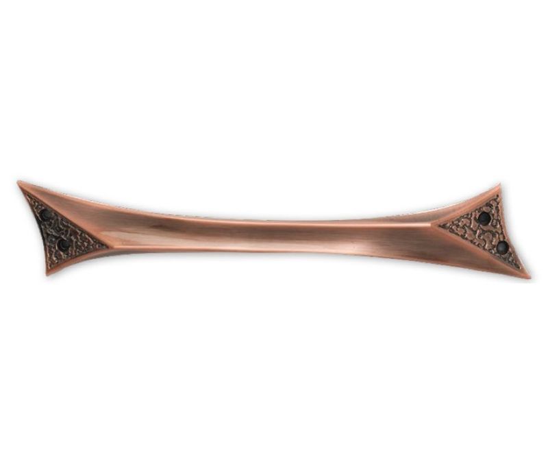 Maniglia di zama a ponte Dokos finitura rame anticato Maniglia di zama a ponte Dokos finitura rame anticato