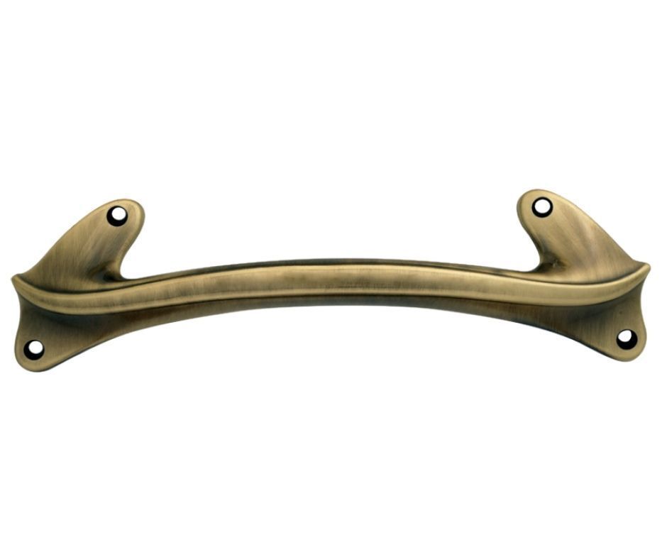 Maniglia di zama a ponte Rodi finitura ottone anticato Maniglia di zama a ponte Rodi finitura ottone anticato