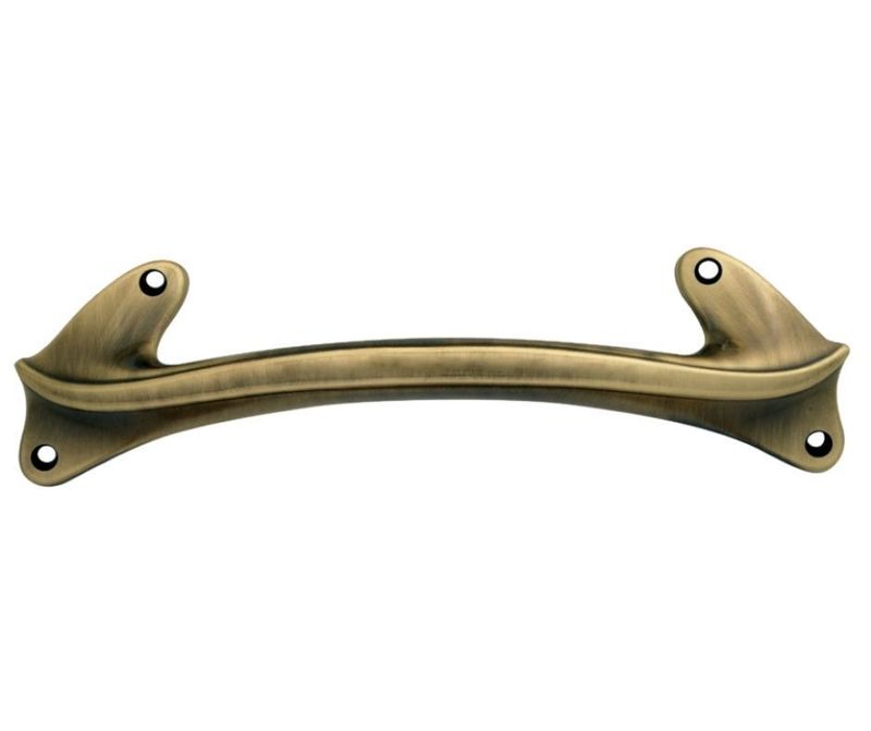 Maniglia di zama a ponte Rodi finitura ottone anticato Maniglia di zama a ponte Rodi finitura ottone anticato