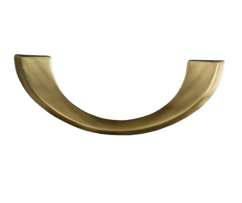 Maniglia in zama a mezzaluna Alfa finitura ottone anticato Maniglia in zama a mezzaluna Alfa finitura ottone anticato