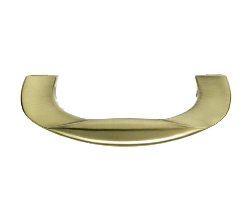 Maniglia in zama a mezzaluna Kappa finitura ottone anticato Maniglia in zama a mezzaluna Kappa finitura ottone anticato