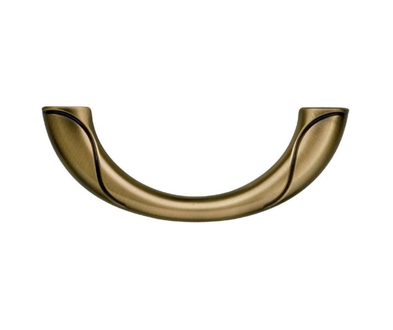 Maniglia in zama a mezzaluna Naxos finitura ottone anticato Maniglia in zama a mezzaluna Naxos finitura ottone anticato