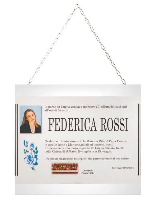 Portalocandina da parete formato A3