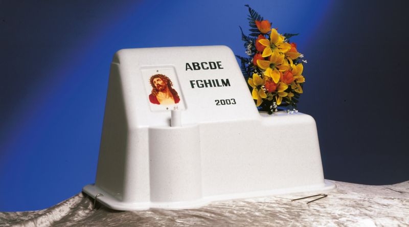 Provvisorio tomba completo in ABS riutilizzabile 70 cm Provvisorio tomba completo in ABS riutilizzabile 70 cm