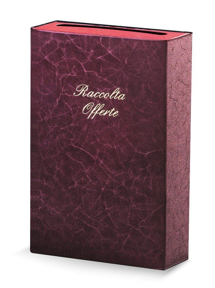 Raccolta offerte semplice floccato bordeaux Raccolta offerte semplice floccato bordeaux