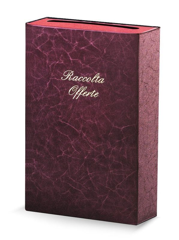 Raccolta offerte semplice floccato bordeaux Raccolta offerte semplice floccato bordeaux