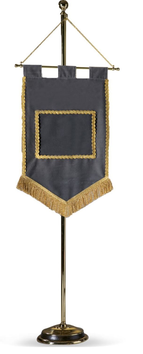 Stendardo per manifesto in velluto grigio 21x30 Stendardo per manifesto in velluto grigio 21x30