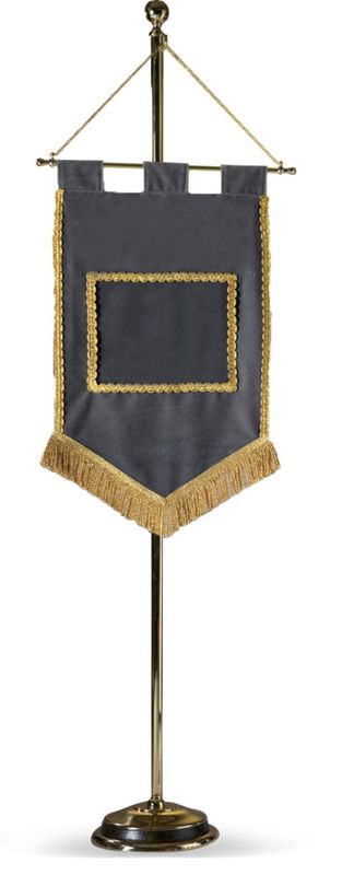 Stendardo per manifesto in velluto grigio 21x30 Stendardo per manifesto in velluto grigio 21x30