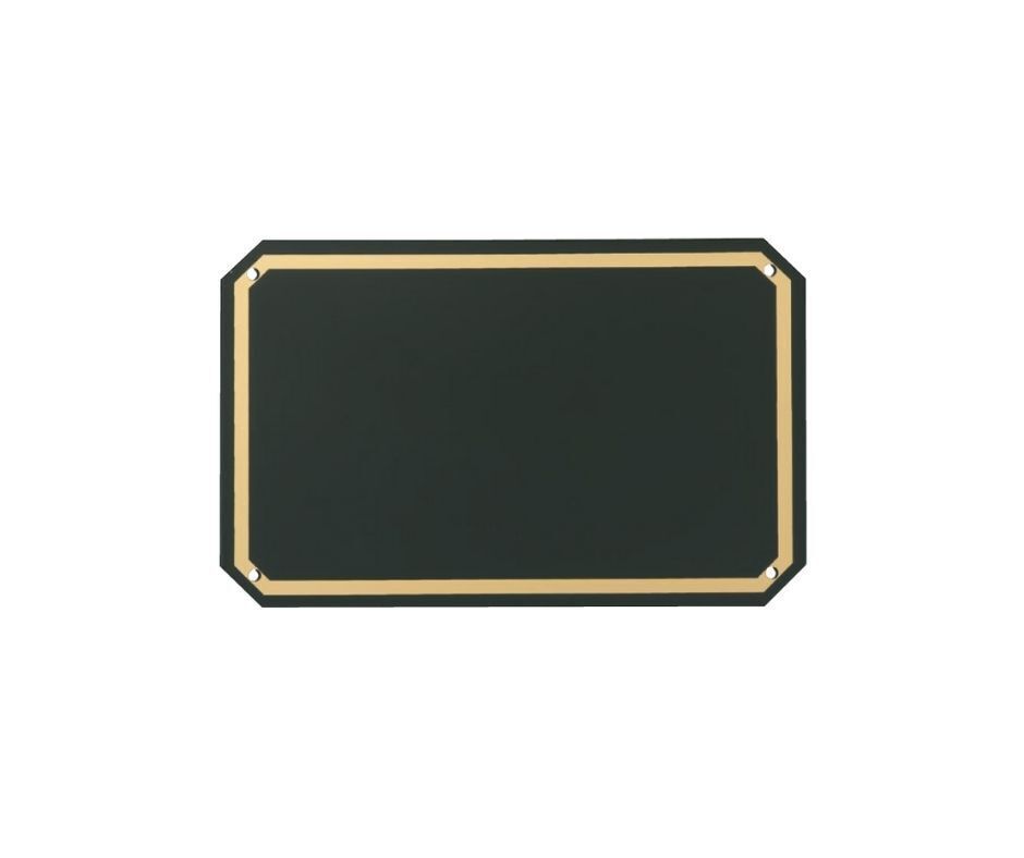 Targa in alluminio piana fondo nero e bordo Parigi