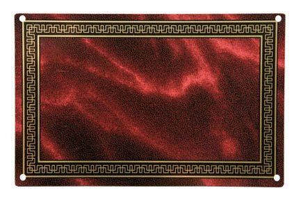 Targa in alluminio piana rettangolare fondo bordeaux con bordo irish oro Targa in alluminio piana rettangolare fondo bordeaux con bordo irish oro