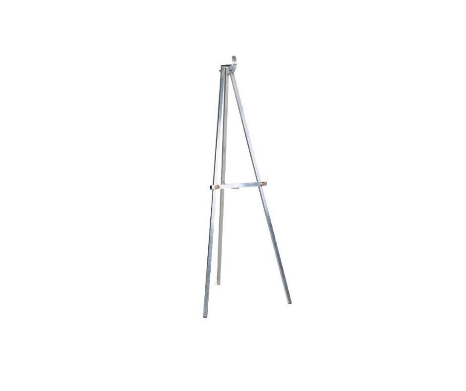 Treppiedi con 1 porta corona richiudibile in alluminio Treppiedi con 1 porta corona richiudibile in alluminio