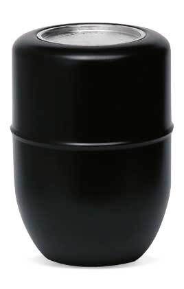 Urna in acciaio verniciato circolare nera Urna in acciaio verniciato circolare nera
