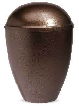 Urna in acciaio verniciato bronzo coperchio bombato Urna in acciaio verniciato bronzo coperchio bombato