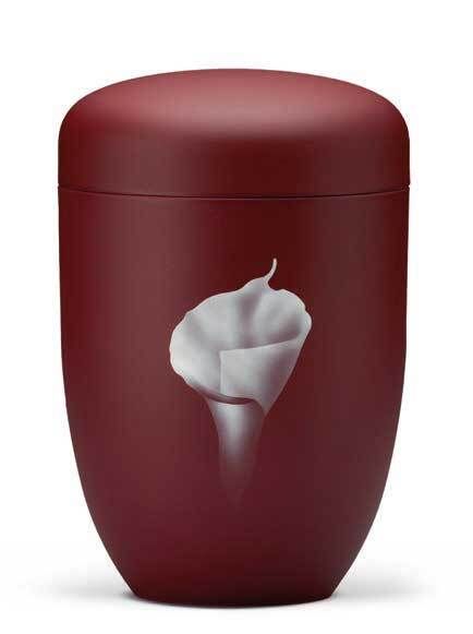 Urna in acciaio verniciato figura fiore Urna in acciaio verniciato figura fiore