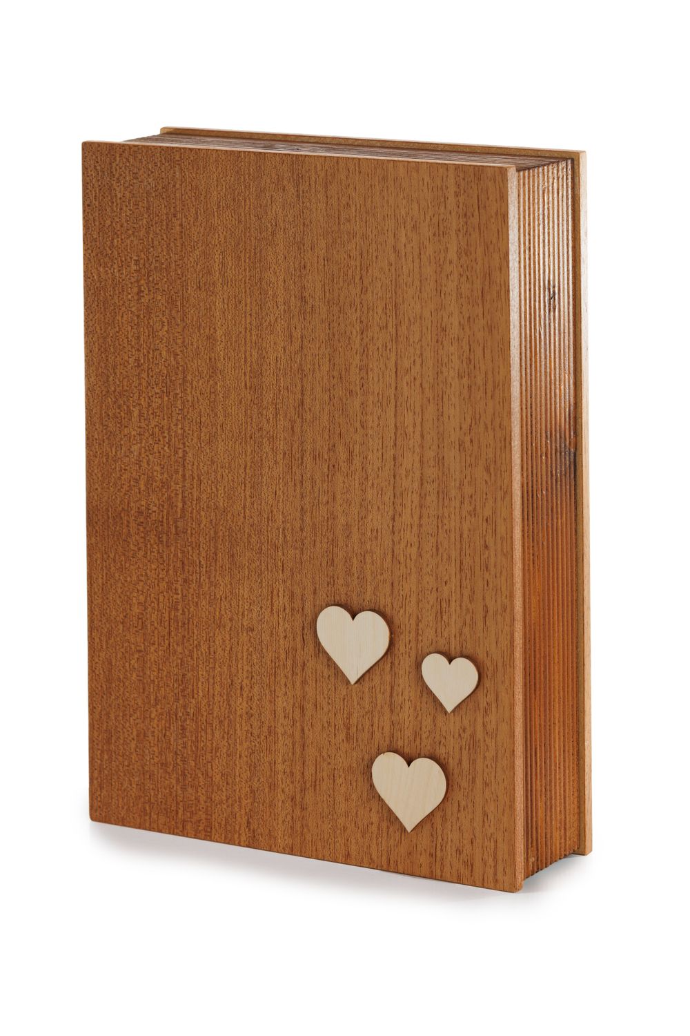 Urna Libro finitura mogano con cuori Urna Libro finitura mogano con cuori