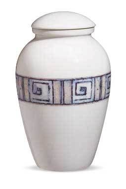 Urna Porcellana con disegno cornice Urna Porcellana con disegno cornice