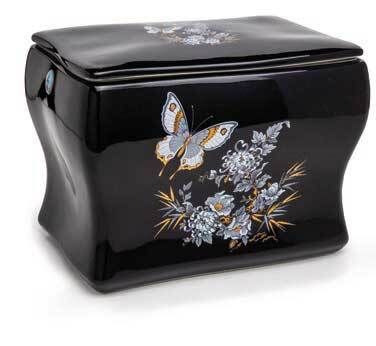 Urna Porcellana farfalle Urna Porcellana farfalle