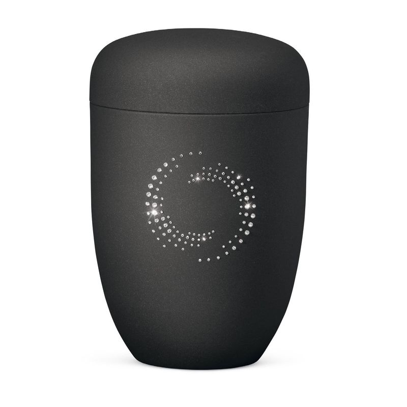 Urna Swarovski nera figura circolare Urna Swarovski nera figura circolare