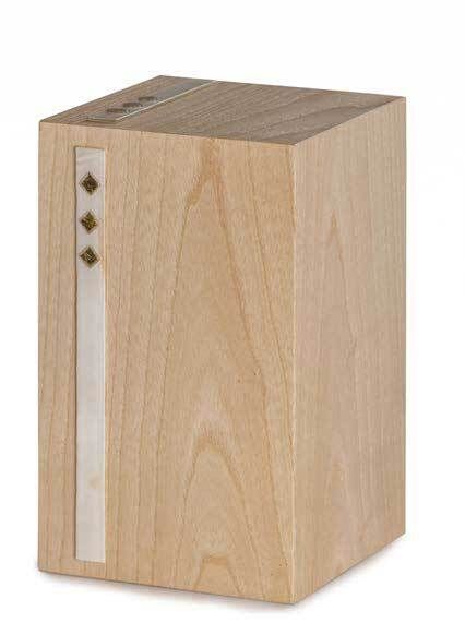 Urna Venezia/Rovere con finitura naturale e inserti in oro Urna Venezia/Rovere con finitura naturale e inserti in oro