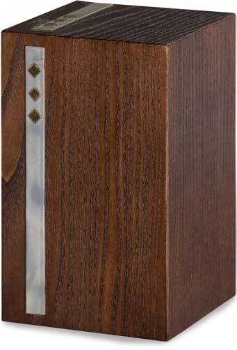 Urna Venezia/Rovere con finitura scura e inserti in oro Urna Venezia/Rovere con finitura scura e inserti in oro