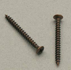 Viti truciolari impronta a croce in acciaio finitura rame Viti truciolari impronta a croce in acciaio finitura rame