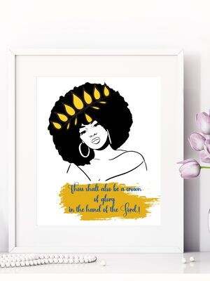 Black Queen In Her Crown Of Glory